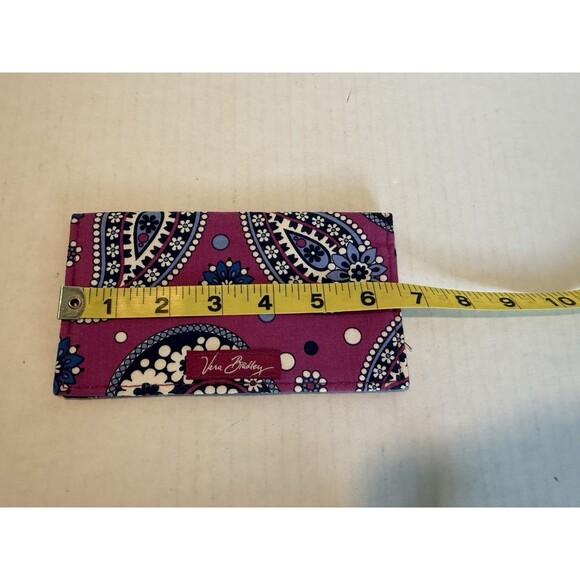 Vera Bradley Knot Just a Clutch Purse Boysenberry Paisley Pattern Retired 3 Pcs - Picture 11 of 16